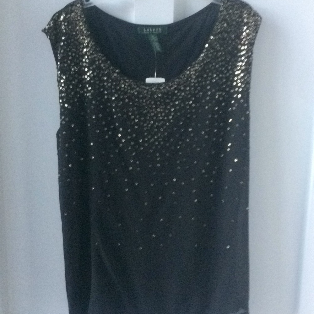 Ralph Lauren black and gold camisole